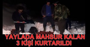 YAYLADA MAHSUR KALAN KAMPÇILAR KURTARILDI