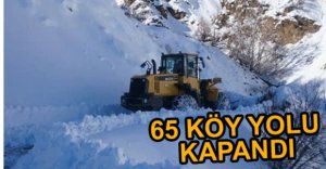 YOĞUN KAR YAĞIŞI KÖY YOLLARINI KAPATTI