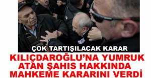 YUMRUK ATAN ŞAHIS HAKKINDA KARAR VERİLDİ