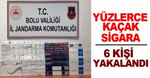 YÜZLERCE KAÇAK SİGARA ELE GEÇİRİLDİ