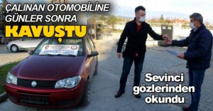GÜNLER SONRA OTOMOBİLİNE KAVUŞTU