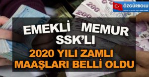 2020 YILI ZAMLI MAAŞLAR BELLİ OLDU