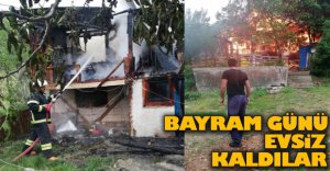 AHŞAP EV KÜLE DÖNDÜ