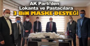 AK PARTİ'DEN 3 BİN MASKE DESTEĞİ