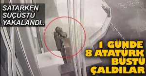 ATATÜRK BÜSTÜ ÇALIP SATMAYA KALKTILAR