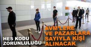 AVM'LERE HES KODU VE SAYIYLA KİŞİ ALINACAK