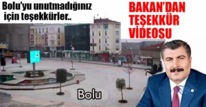 BAKAN'DAN TEŞEKKÜR VİDEOSU