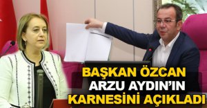 BAŞKAN ÖZCAN ARZU AYDIN'IN KARNESİNİ AÇIKLADI