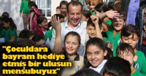 BAŞKAN ÖZCAN ÇOCUKLARIN GÜNÜNÜ UNUTMADI