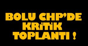 BOLU CHP'DE KRİTİK TOPLANTI
