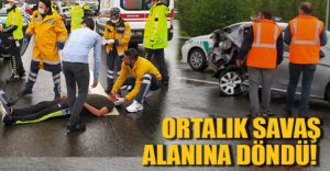 BOLU'DA 4 ARAÇ BİRBİRİNE GİRDİ