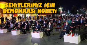 BOLU'DA COŞKULU DEMOKRASİ NÖBETİ