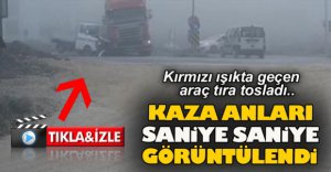 BOLU’DA KAZA ANI GÜVENLİK KAMERASINA YANSIDI