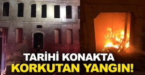 BOLU'DA TARİHİ KONAKTA KORKUTAN YANGIN