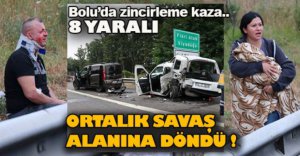 BOLU'DA ZİNCİRLEME TRAFİK KAZASI