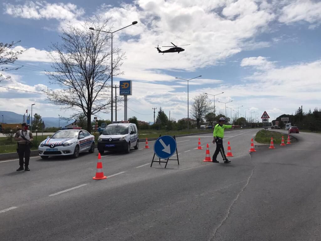 BOLU'DA HAVADAN KORONA DENETİMİ