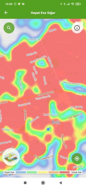İŞTE BOLU'NUN RİSK HARİTASI