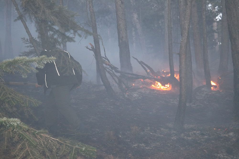 KÖYDE YANGIN PANİĞİ