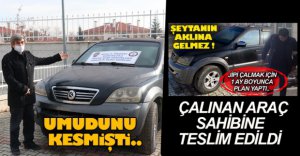 ÇALINAN CİPİNE KAVUŞTU