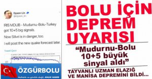 DEPREM UZMANINDAN BOLU İÇİN DEPREM UYARISI