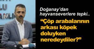 DOĞANAY'DAN HAYVANSEVERLERE SERT TEPKİ