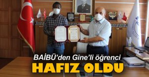 GİNELİ ÖĞRENCİ HAFIZ OLDU