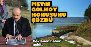 GÖLKÖY İÇİN BEKLENEN HABER GELDİ
