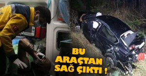 HURDAYA DÖNEN ARAÇTAN SAĞ ÇIKTI