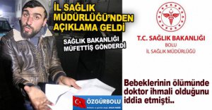 İL SAĞLIK MÜDÜRLÜĞÜ’NDEN AÇIKLAMA...