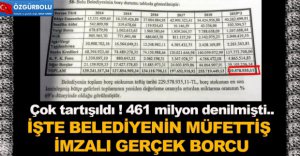 İŞTE BELEDİYENİN GERÇEK BORCU