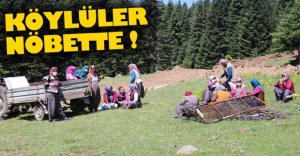 KÖYLÜLER TÜM GÜN NÖBETTE