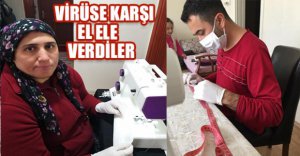 MASKELERİ EVLERİNDE DİKİYORLAR
