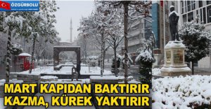 KENT MERKEZİ BEYAZA BÜRÜNDÜ