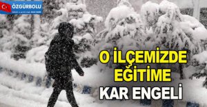 O İLÇEMİZDE EĞİTİME KAR ENGELİ