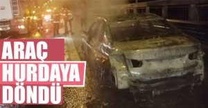 OTOMOBİLİ ALEVLER SARDI