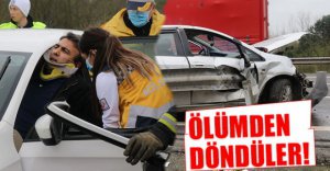 OTOMOBİLLER BARİYERE SAPLANDI