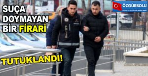 SUÇA DOYMAYAN FİRARİ TUTUKLANDI