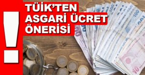 TÜİK ASGARİ ÜCRET ÖNERİSİNİ AÇIKLADI