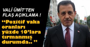 VALİ ÜMİT'TEN FLAŞ AÇIKLAMA