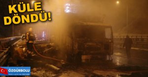 YOL ORTASINDA ALEV ALEV YANDI