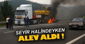 YOL ORTASINDA ALEV ALEV YANDI