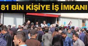 81 BİN KİŞİYE İŞ İMKANI
