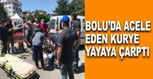 ACELE EDEN KURYE YAYAYA ÇARPTI