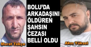 ARKADAŞINI ÖLDÜREN ŞAHSIN CEZASI BELLİ OLDU