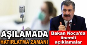 AŞILAMADA HATIRLATMA ZAMANI
