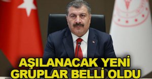 AŞILANACAK YENİ  GRUPLAR BELLİ OLDU