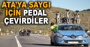ATA’YA SAYGI İÇİN PEDAL ÇEVİRDİLER