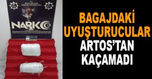 BAGAJDAKİ UYUŞTURUCULAR ARTOS’TAN KAÇAMADI