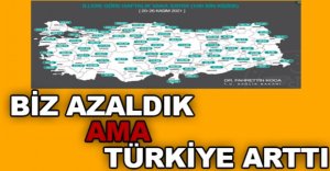 BİZ AZALDIK AMA TÜRKİYE ARTTI