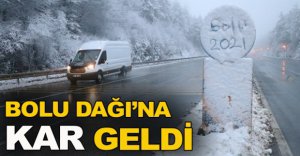 BOLU DAĞI'NA KAR GELDİ